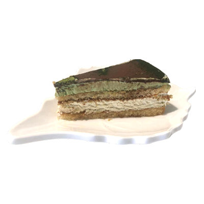 Tarta de tiramisu té verde y trufa